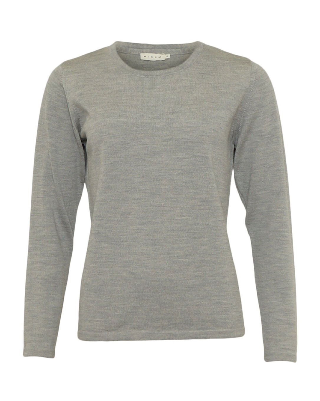 MICHA Strik Uld - Lysegrå Mel. - L