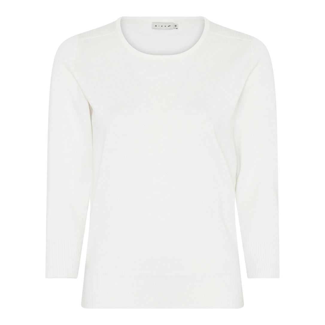 MICHA Viscose Strik - Offwhite - 4XL