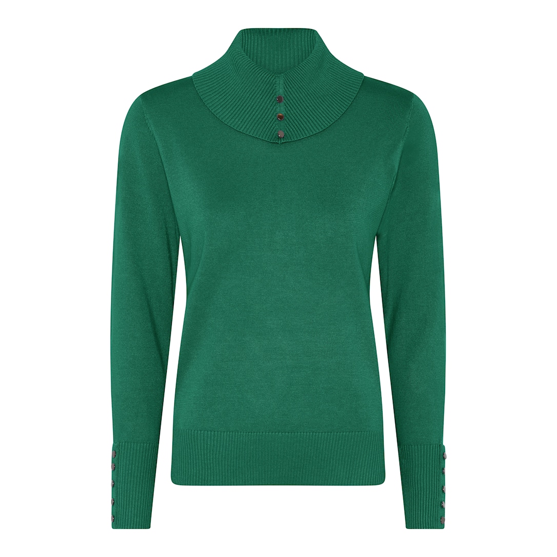 MICHA Viscose Strik - Peber Grøn - L