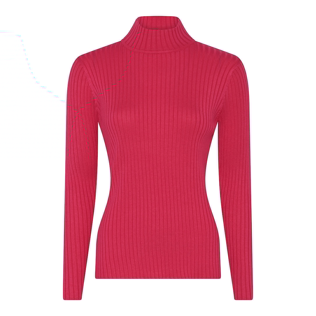 MICHA Viscose Rib Strik - Magen Pink - L