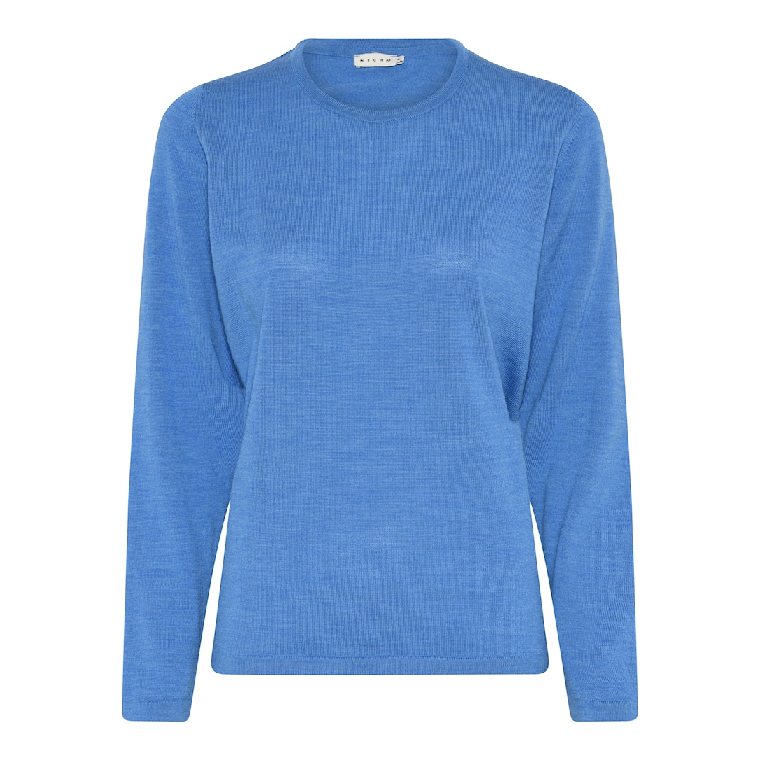 MICHA Strik Uld - Azure Blå - L