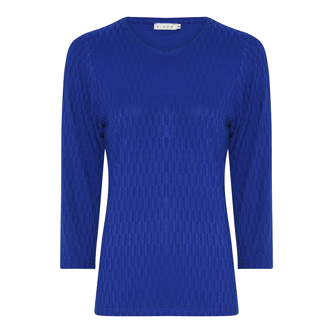 MICHA T-shirt Ny Bomuld - Koboltblå - L