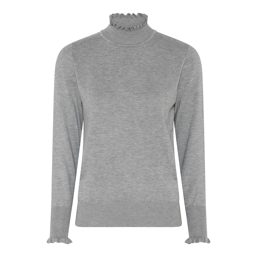 MICHA Viscose Strik - Lysegrå Mel. - L