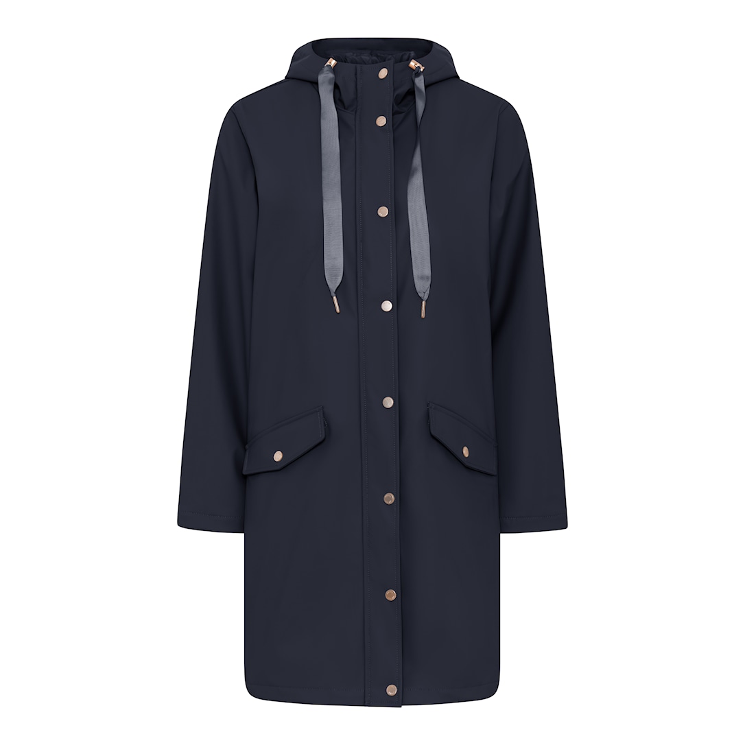 MICHA Jakke Rain Frakke - Navy - Str. 34