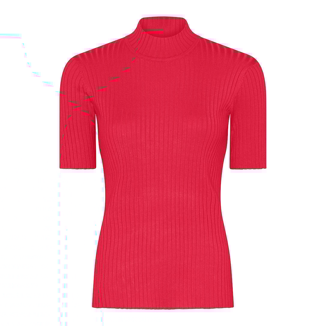 MICHA Viscose Rib Strik - Vinterpink - M