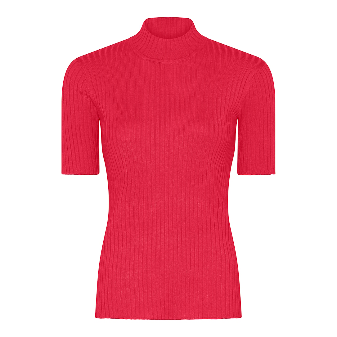 MICHA Viscose Rib Strik - Vinterpink - L