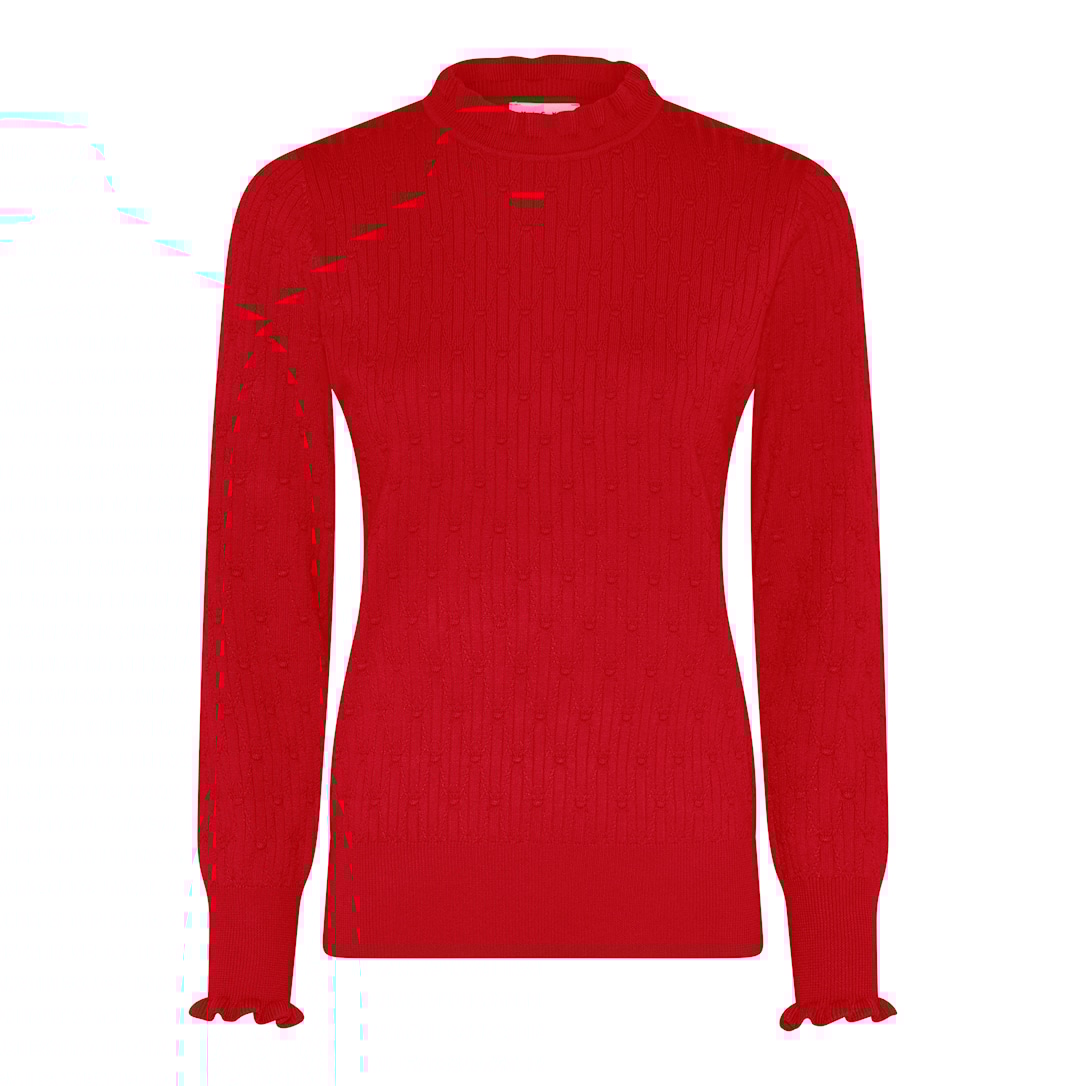 MICHA Elegant Viscose Strik - Rød - S