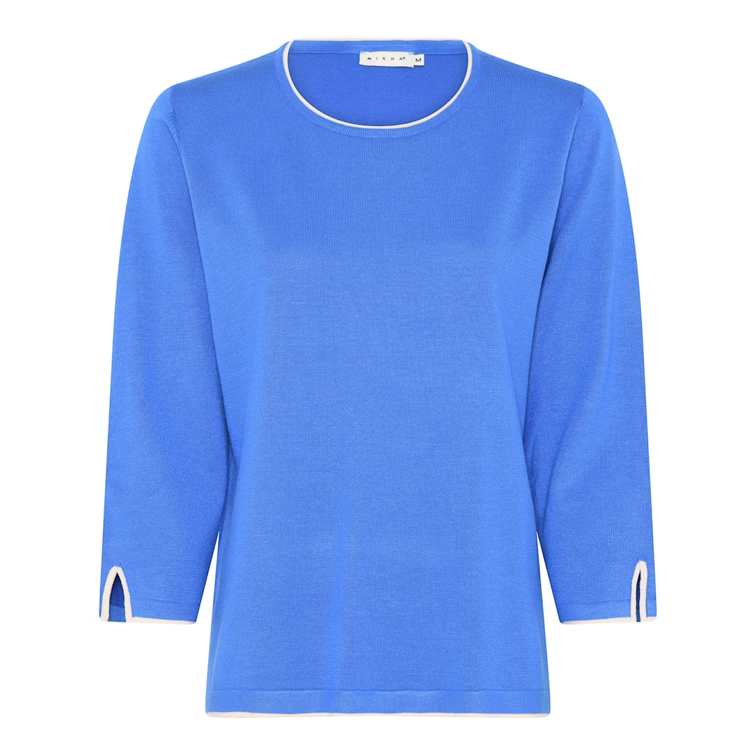 MICHA Viscose Strik med Kant - Koboltblå - XL