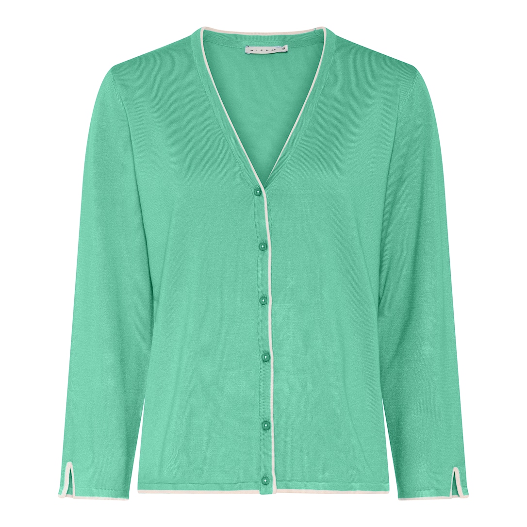 MICHA Viscose Strik med Kant - Sommergrøn - L