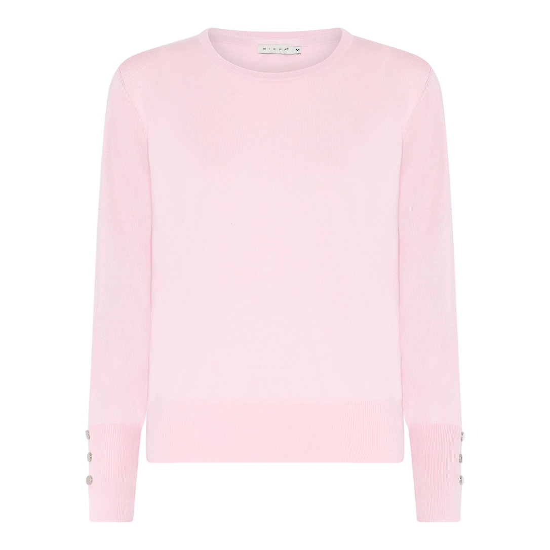 MICHA Efterårs Viscose Strik - Lyseblå - L