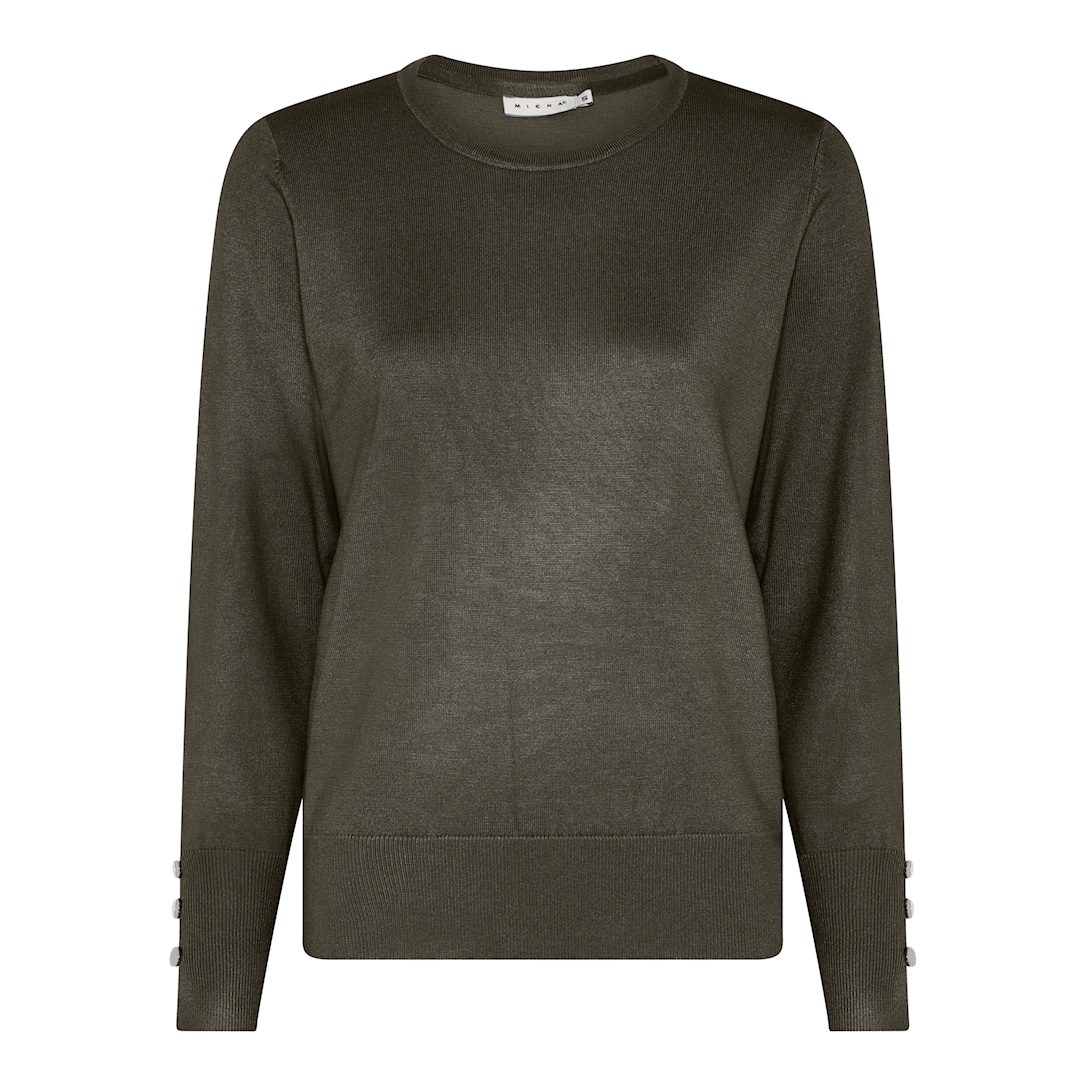 MICHA Efterårs Viscose Strik - Oliven Nat - S