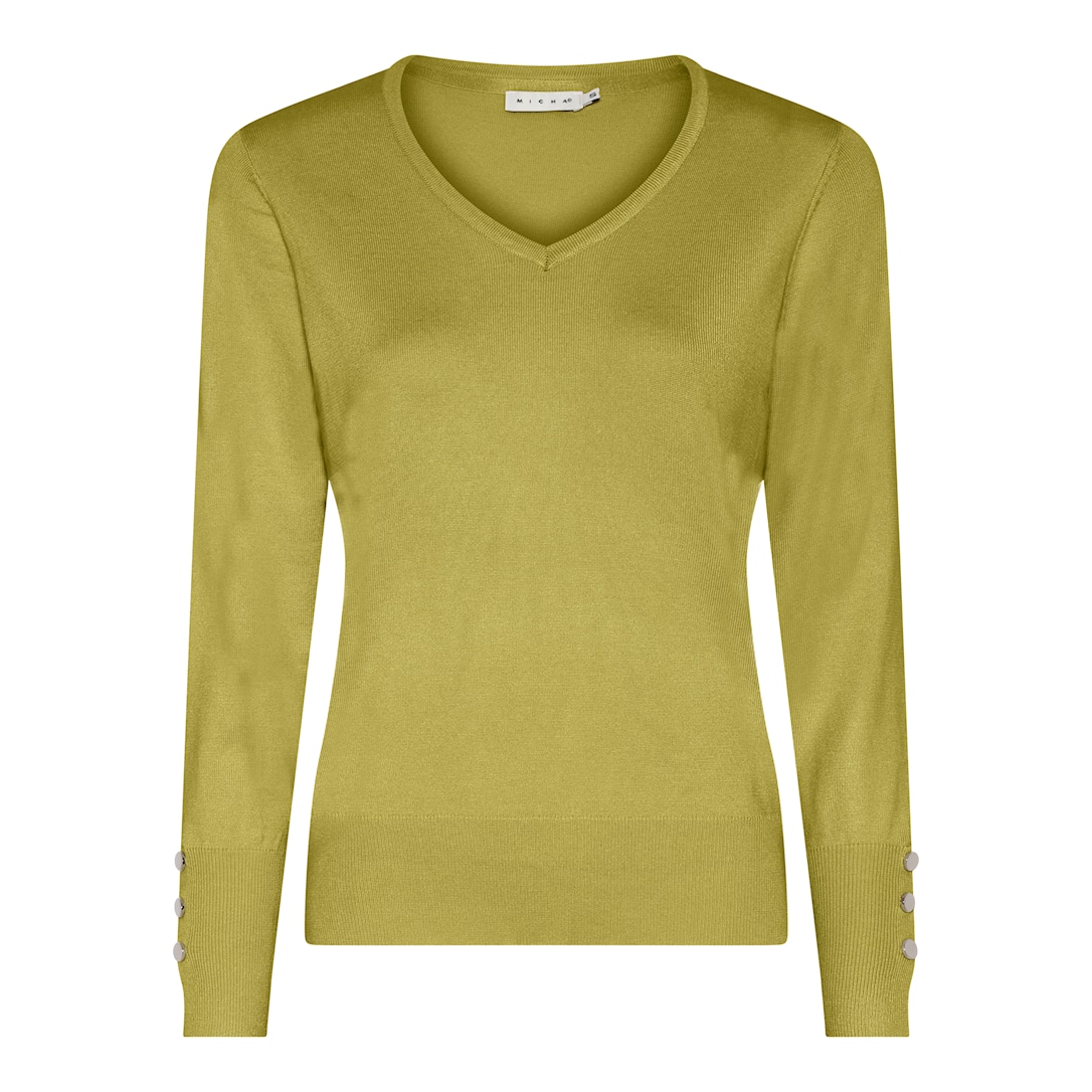 MICHA Efterårs Viscose Strik - Moss - XXXL