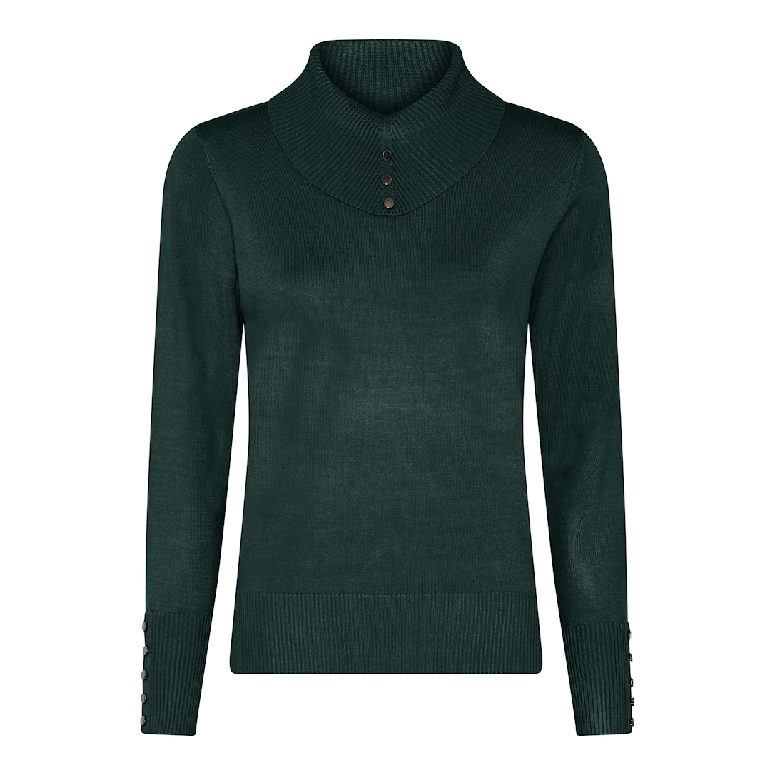 MICHA Viscose Strik - Mørkegrøn - L