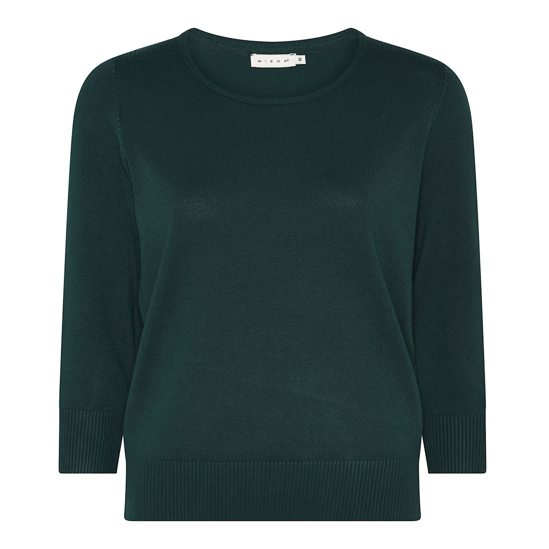 MICHA Viscose Strik - Mørkegrøn - L