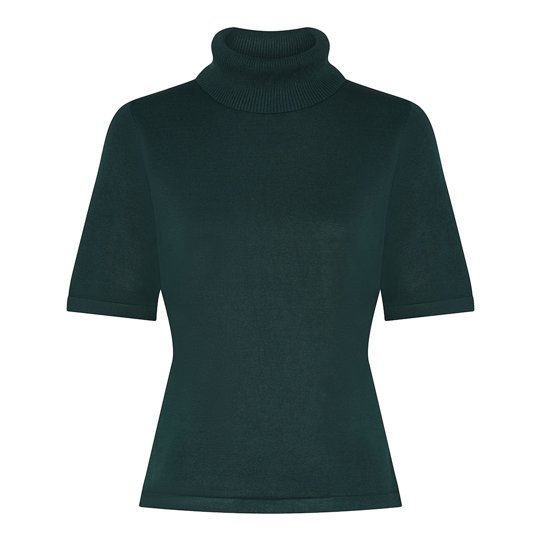 MICHA Viscose Strik - Mørkegrøn - L