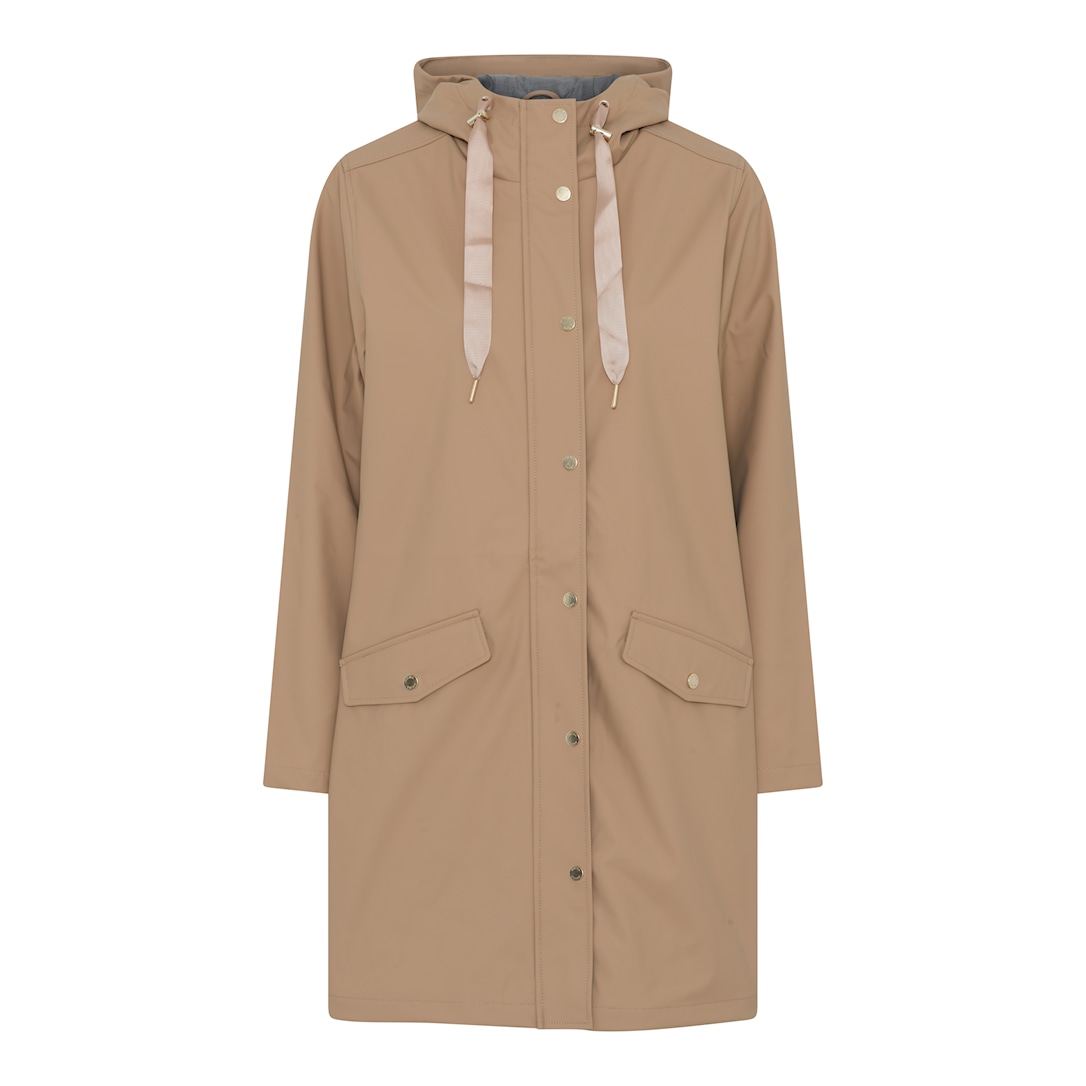 MICHA Jakke Rain Frakke - D.Nougat - Str. 34