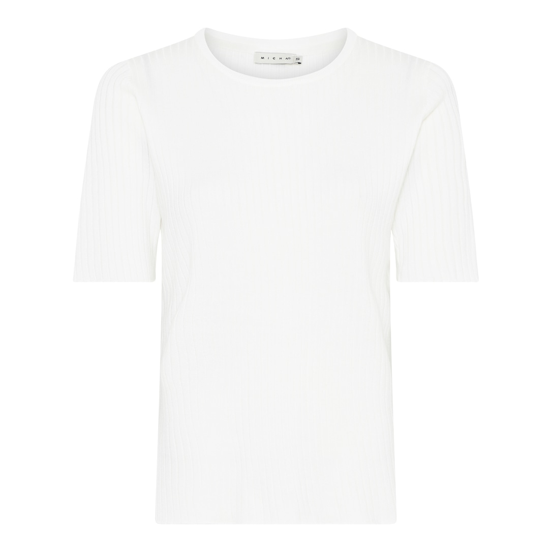 MICHA Viscose Rib Strik - Offwhite - XXL