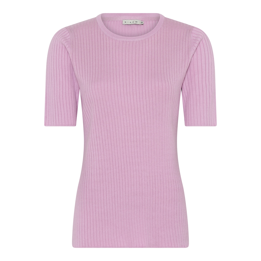 MICHA Viscose Rib Strik - Rosa - L