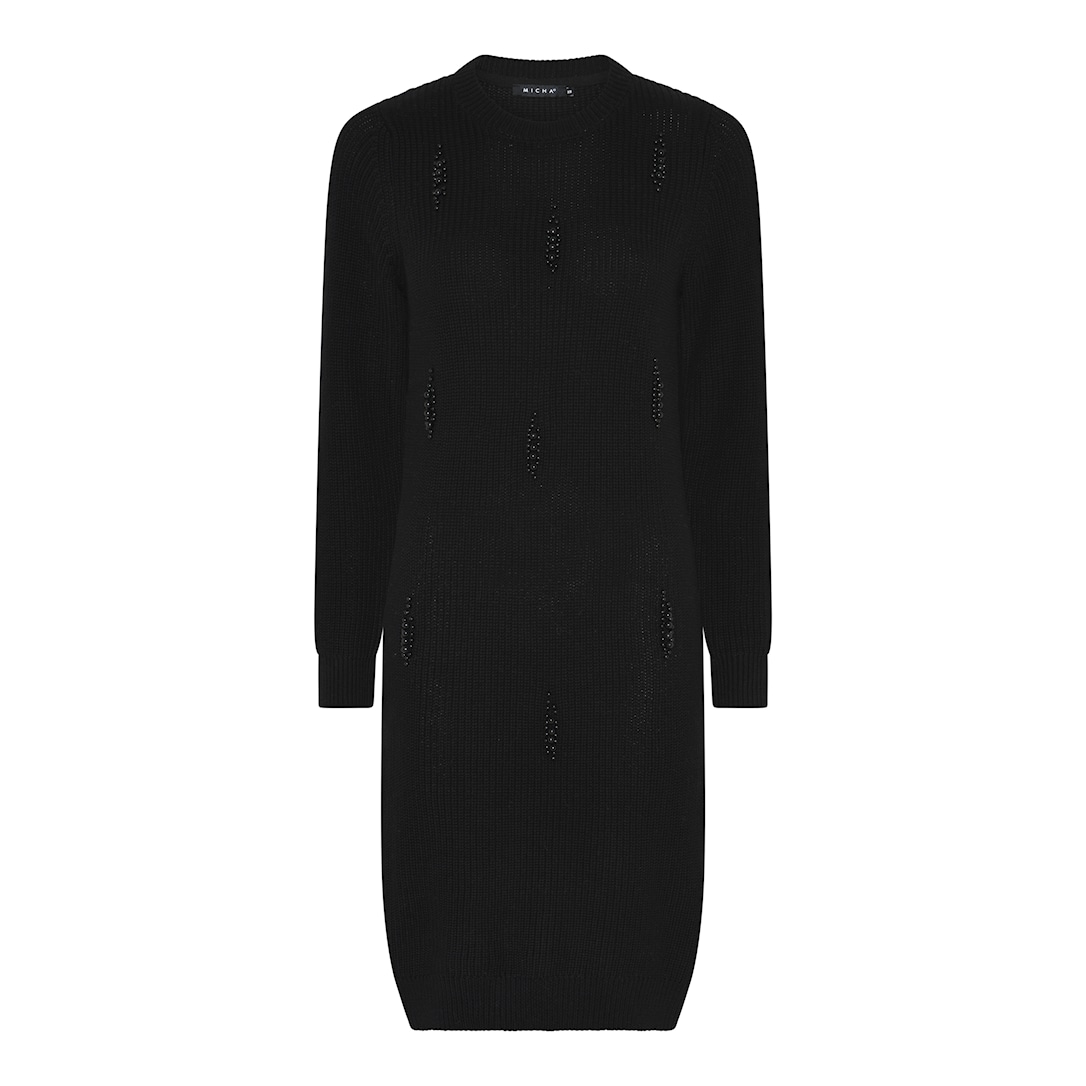 MICHA Vinter Rib Strik - Sort - L