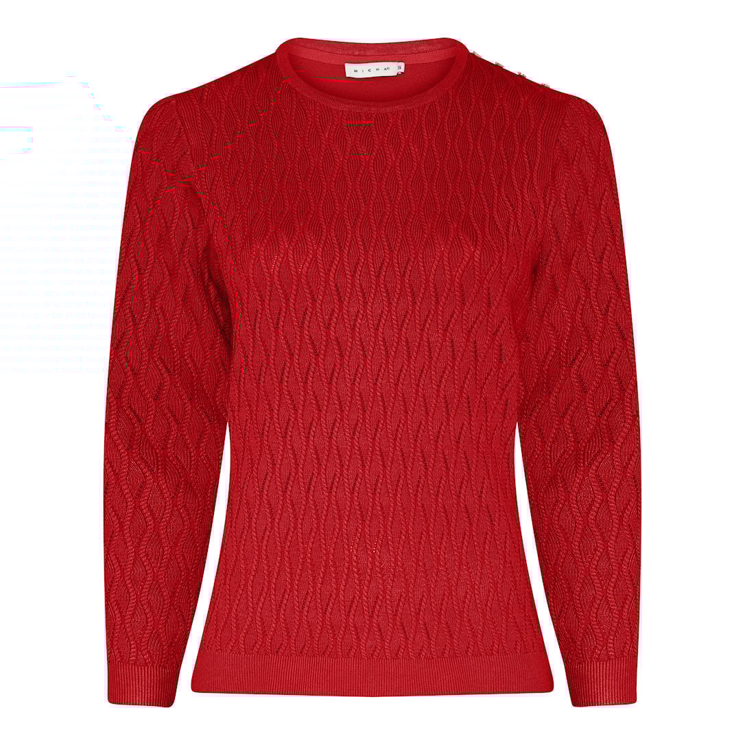 MICHA Elegant Viscose Strik - Rød - S