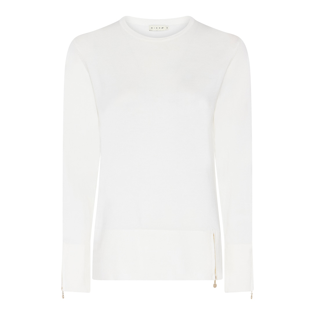 MICHA Eco Vero Detail Strik - Offwhite - L