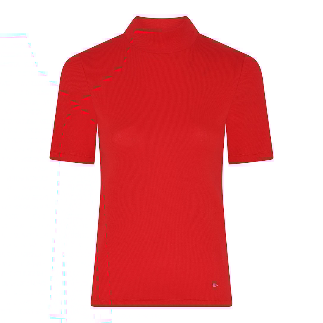 MICHA T-shirt Fine Rib - Rød - L