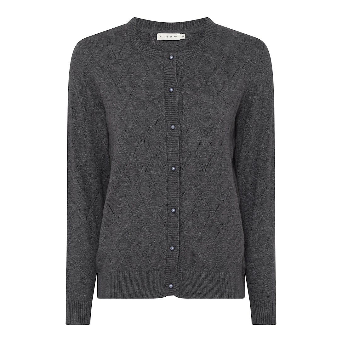 MICHA Fine Cosy Strik - Koksgrå Mel. - L