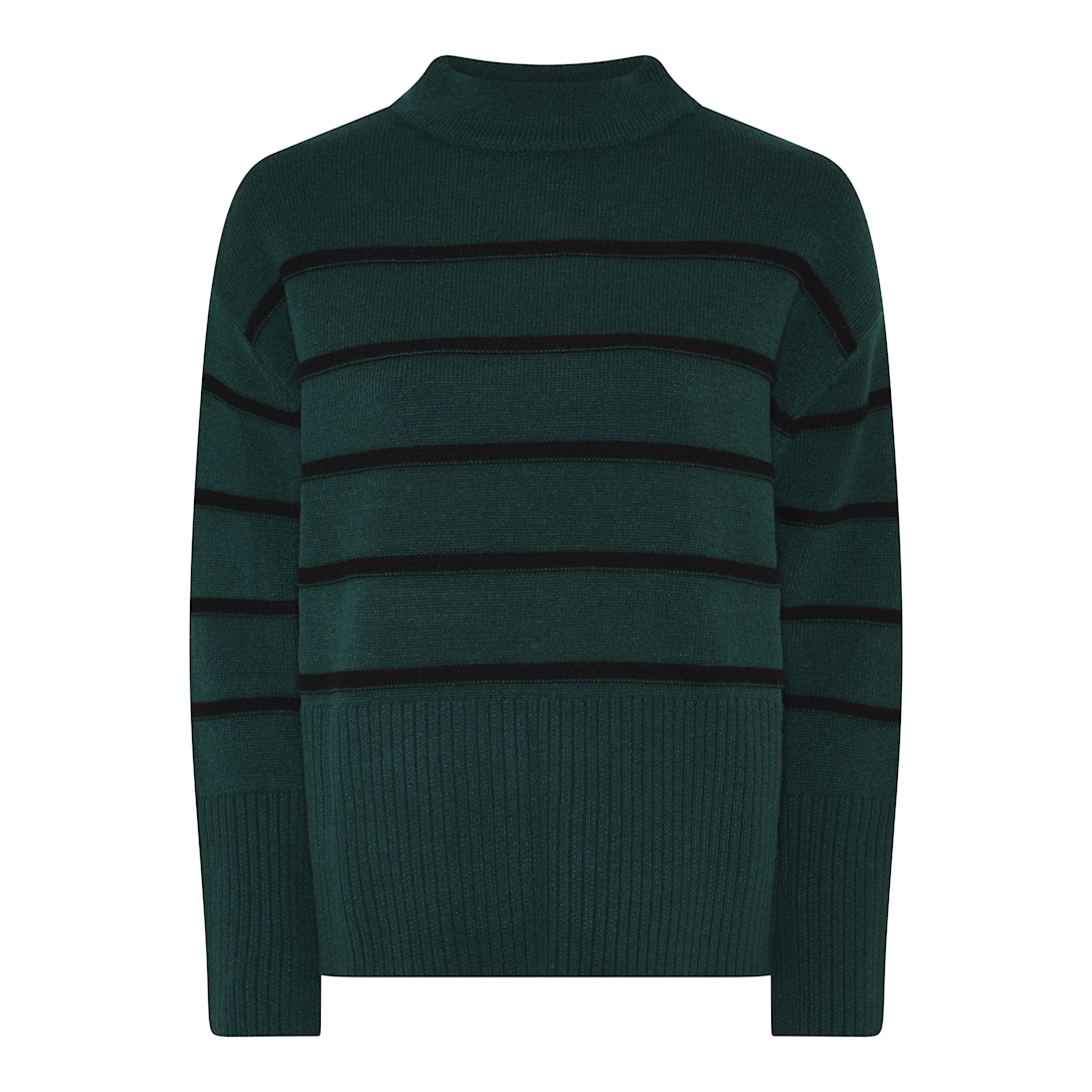 MICHA Comfy Strik - Grøn/Sort - L