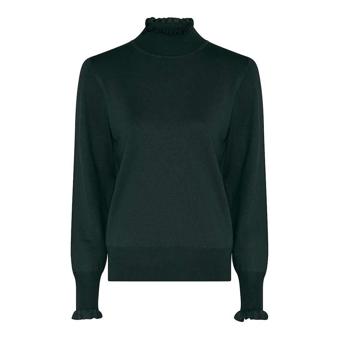 MICHA Viscose Strik - Mørkegrøn - L