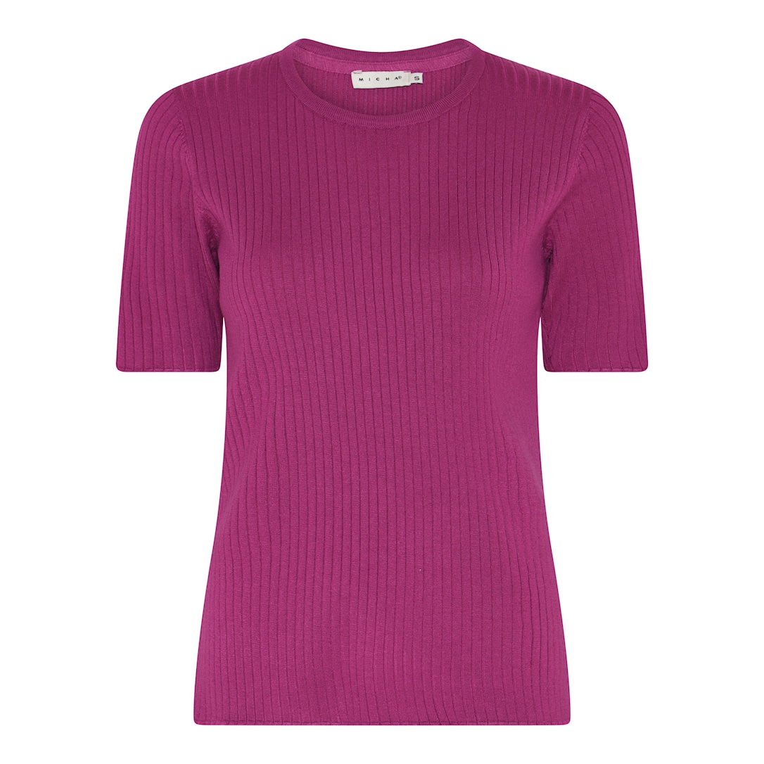 MICHA Viscose Rib Strik - Pink - S