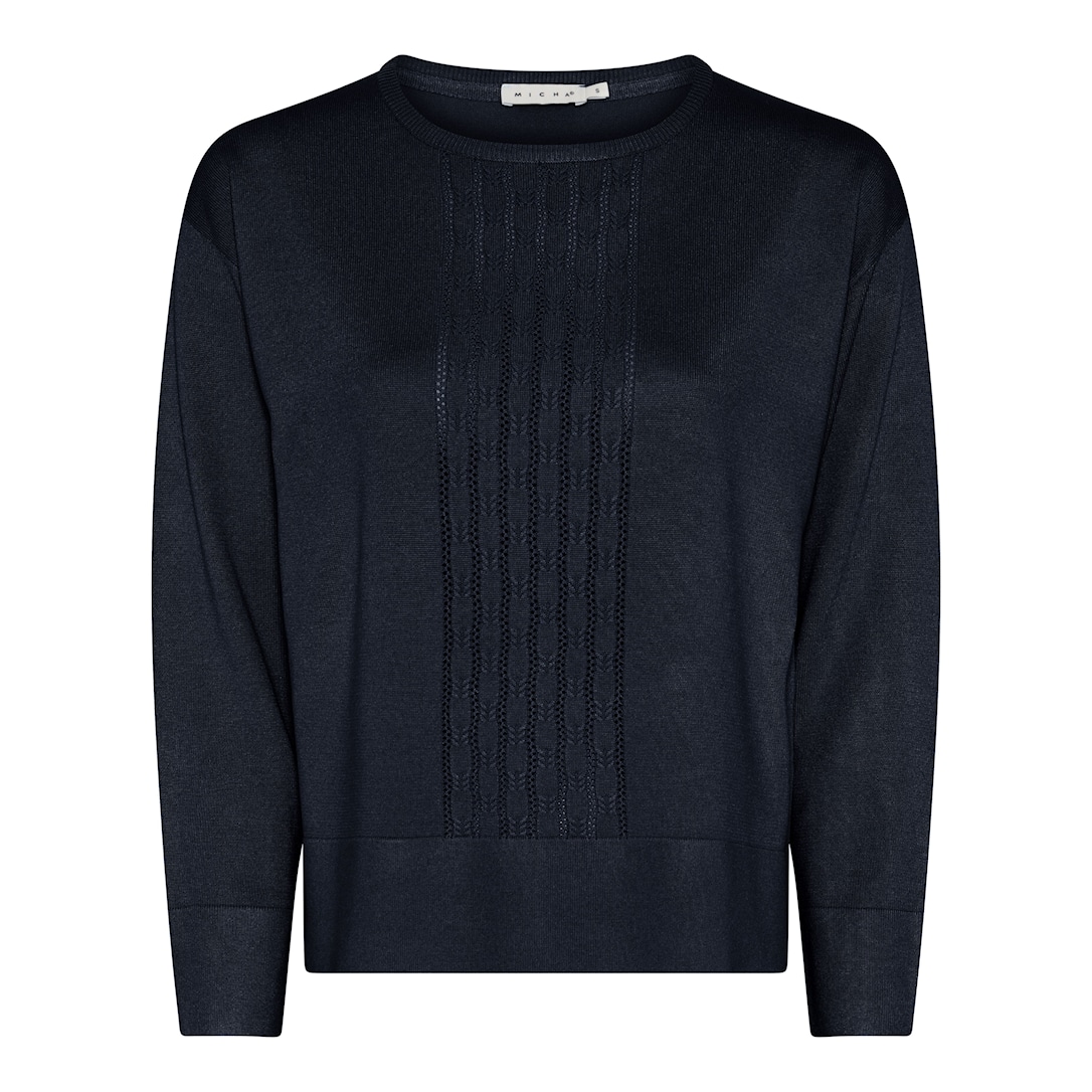 MICHA Eco Vero Forårs Strik - Navy - XXXL
