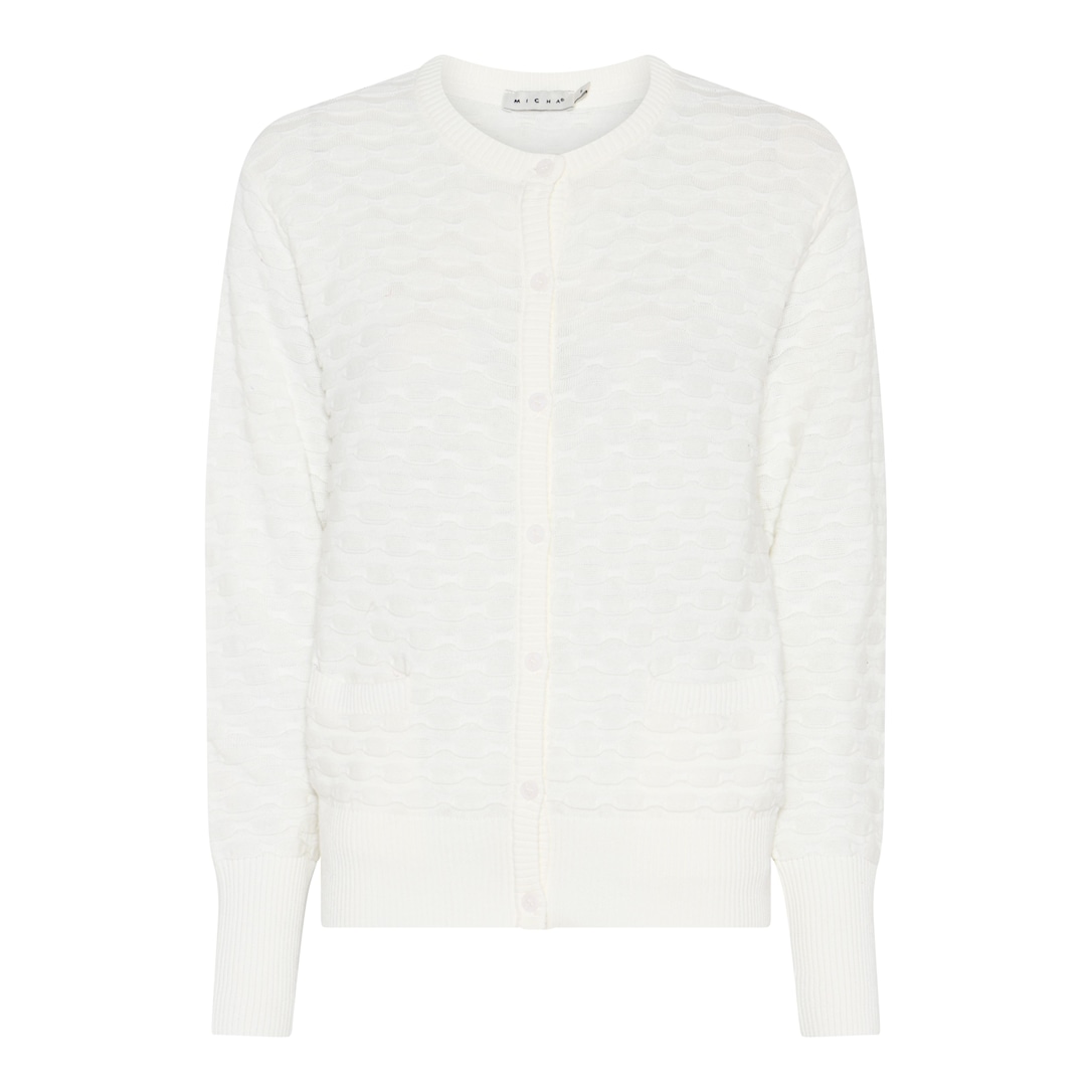 MICHA Bomuld Forårs Strik - Offwhite - L