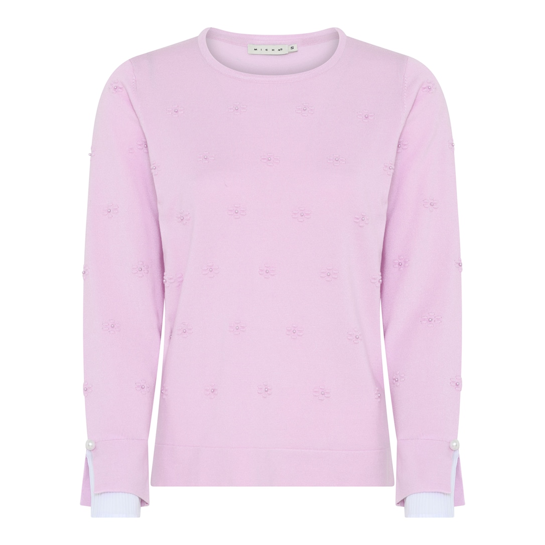 MICHA Forårs Viscose Strik - Rosa - S