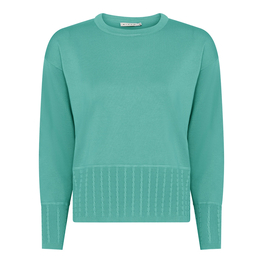 MICHA Forårs Viscose Strik - Frisk Grøn - L