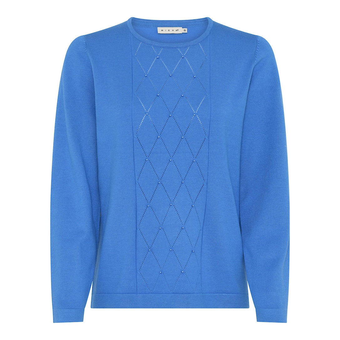 MICHA Forårs Viscose Strik - Blå - L
