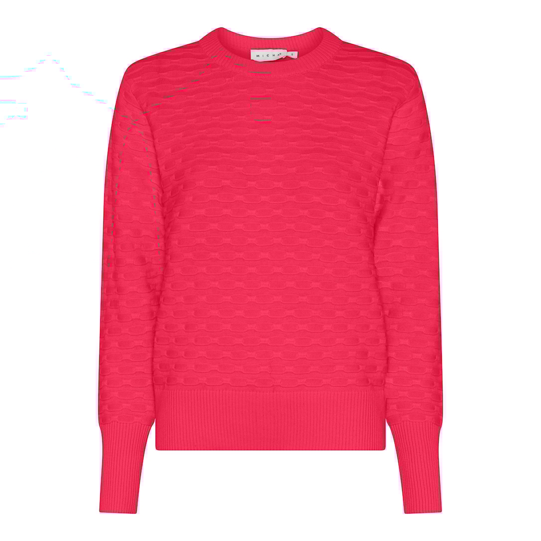 MICHA Bomuld Forårs Strik - Pink - L