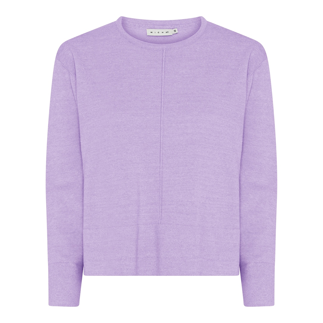 MICHA Melange Bomuld Strik - Syren - L