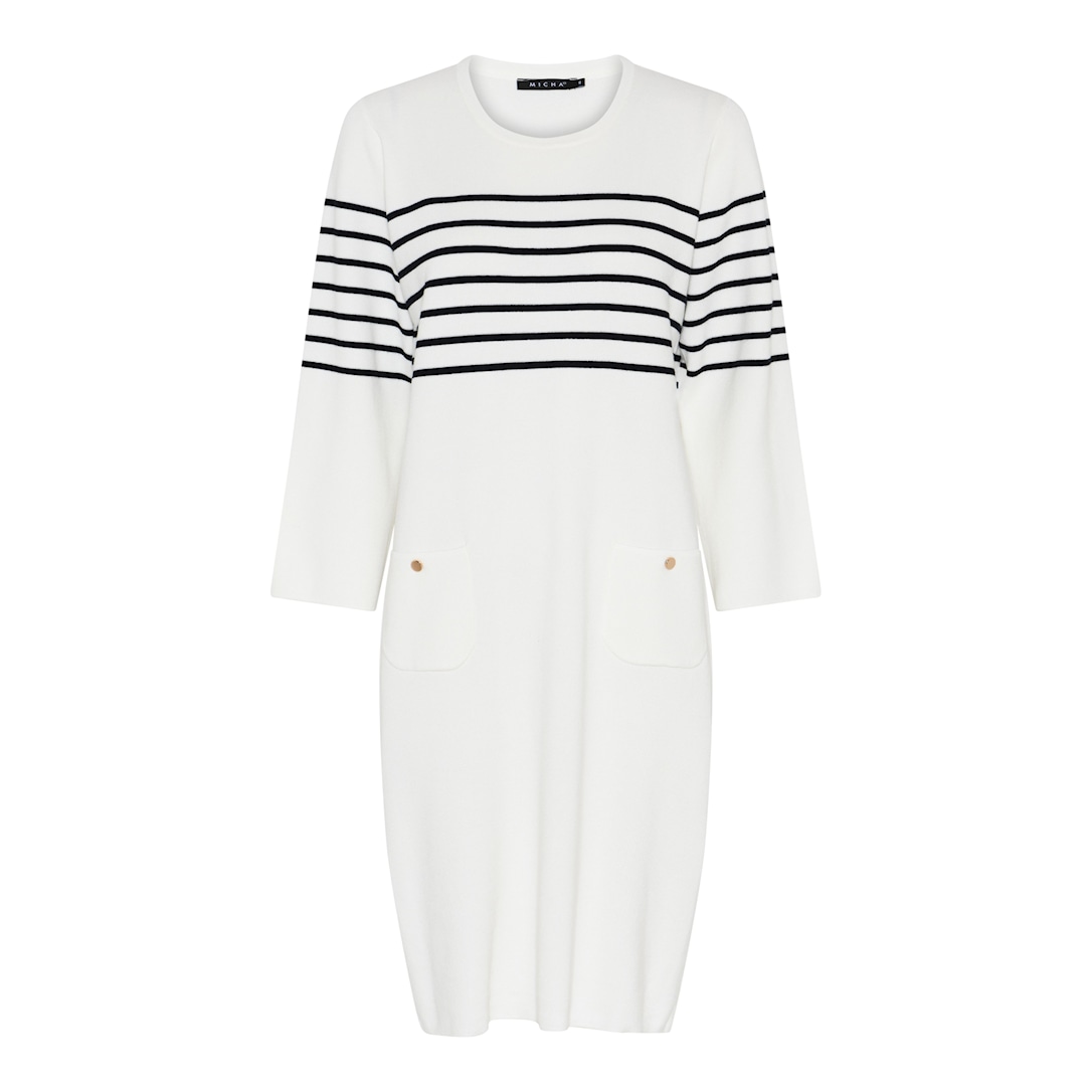 MICHA Milano Forårs Strik - Offwhite/Navy - L