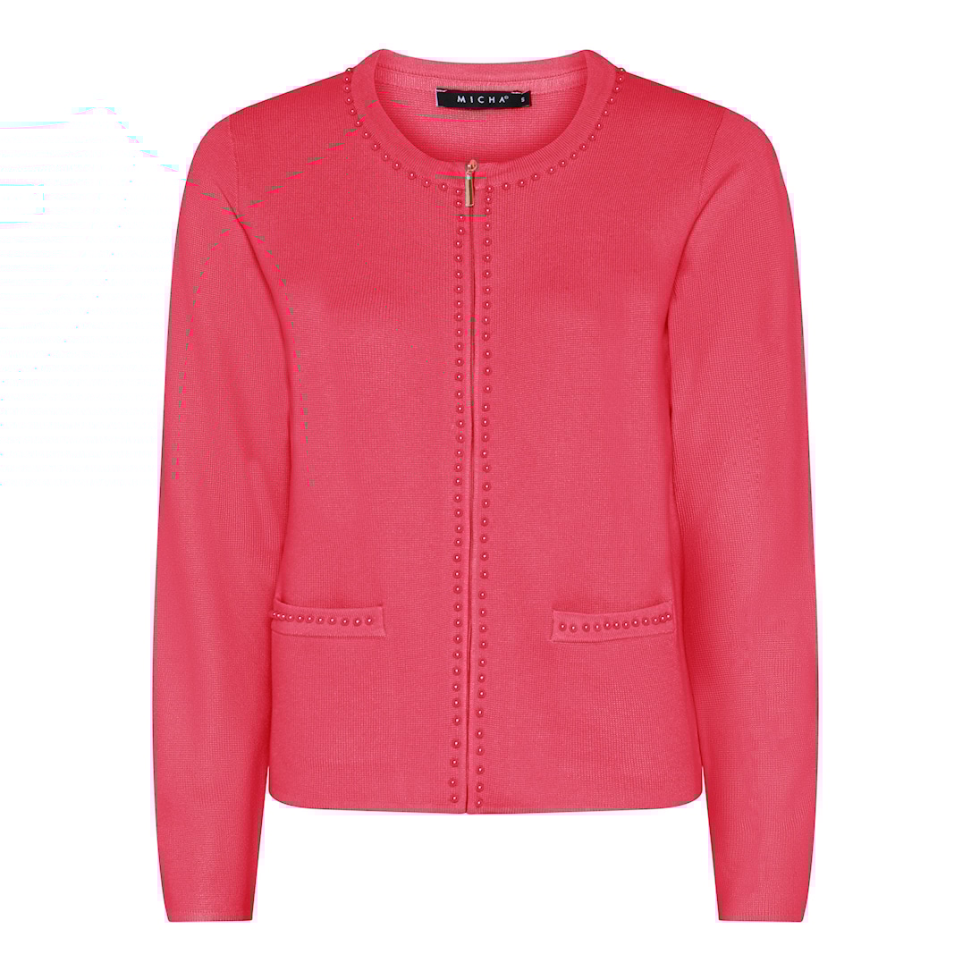 MICHA Milano Forårs Strik - Læbestiftrød - L