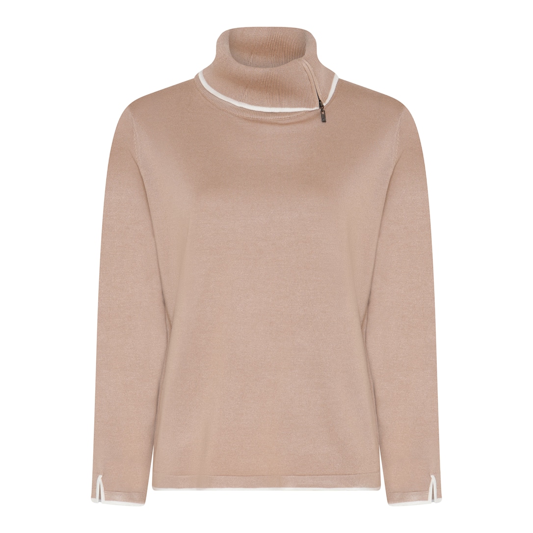 MICHA Viscose Strik w. Kant - Kamel - XL