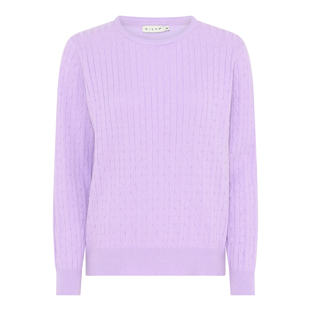 MICHA Melange Bomuld Strik - Syren - S