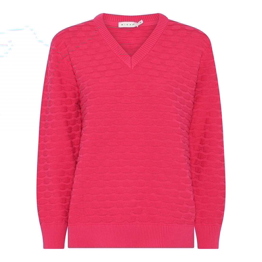 MICHA Bomuld Forårs Strik - Pink - XL
