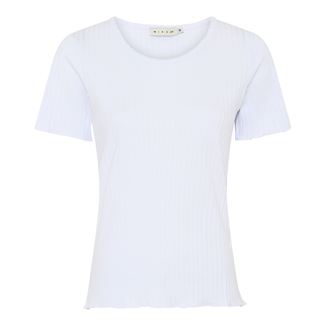 MICHA T-shirt Dame Bred Rib Modal - Kridhvid - XXL