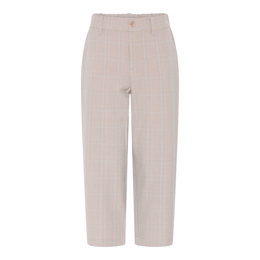MICHA Bukser Dame Ternet Viscose - Taupe/Blå - Str. 46