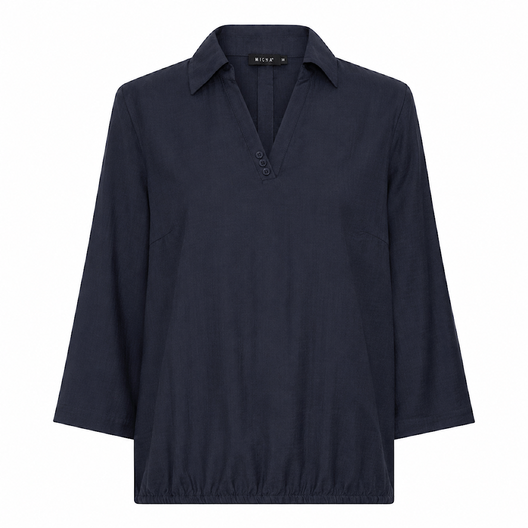 MICHA Bluse Dame - Navy - Str. 40