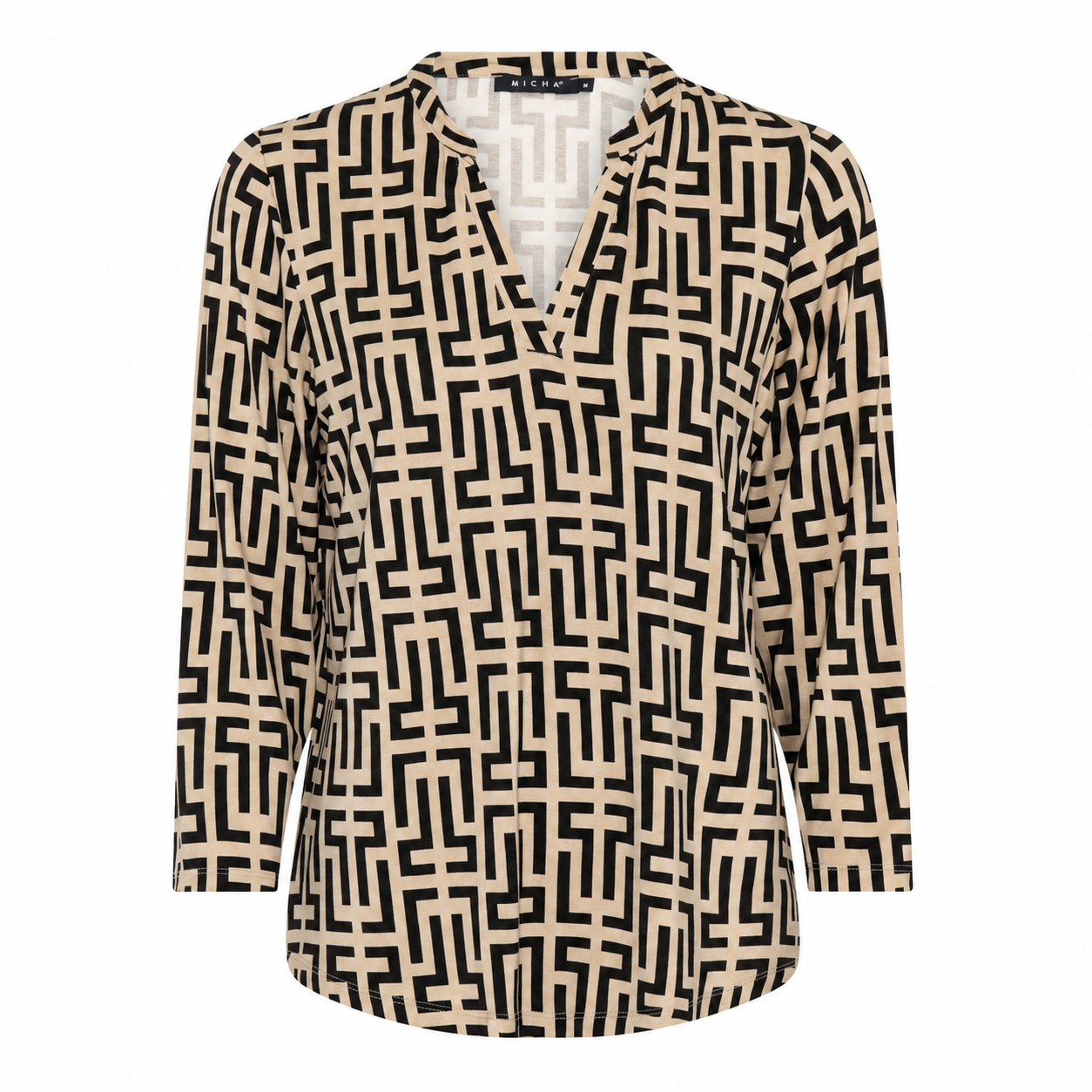 Camel / Navy print
