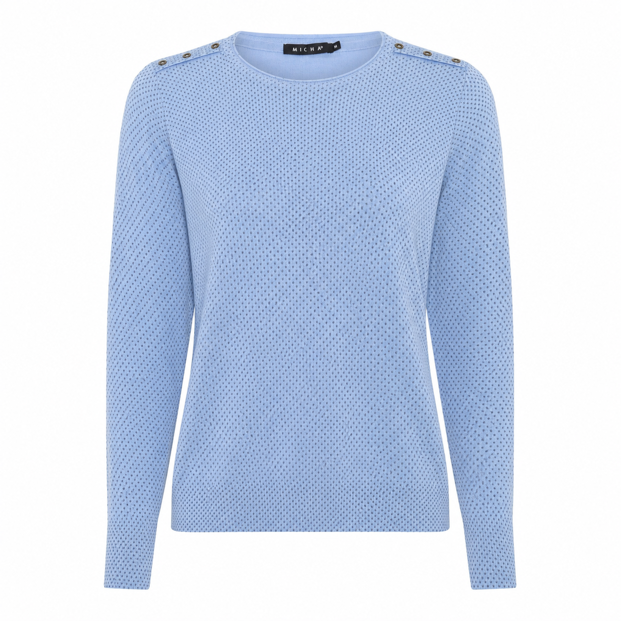 Dusty Blue with grey dot
