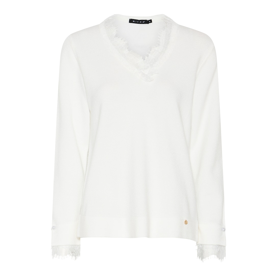 Knit with Lace Detail
